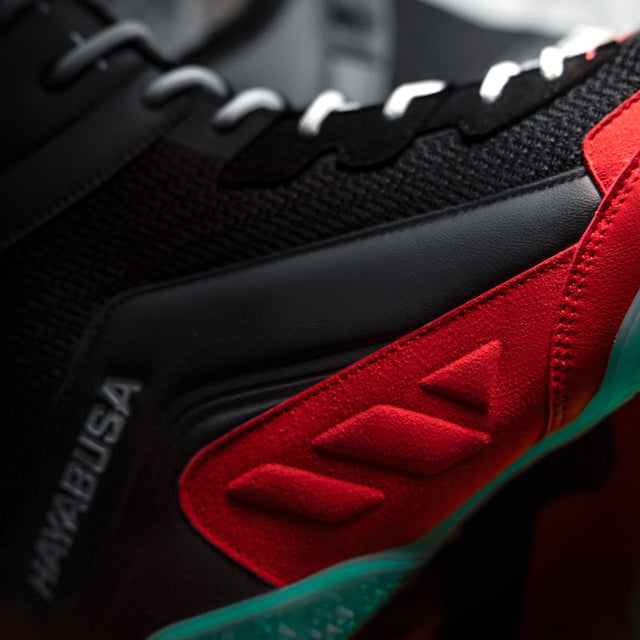 Hayabusa Talon Boxschuhe – Schwarz/Rot/Blau