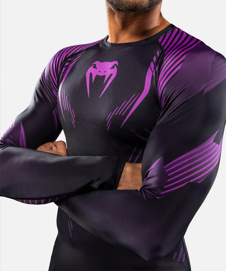 Venum Rashguard No-Gi 6.0 Lange Ärmel – Schwarz/Lila