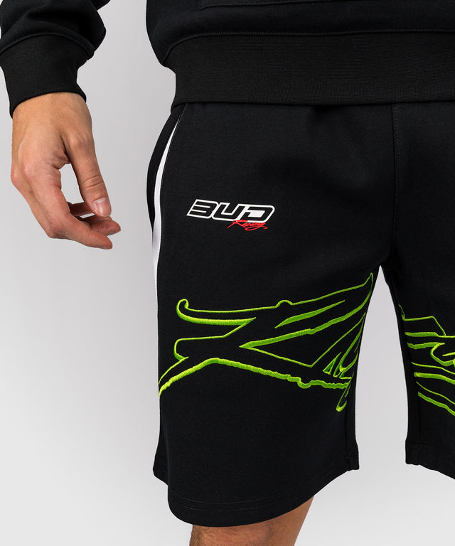 Pantalones de Venum x Bud Racing – Negro/Blanco/Verde lima