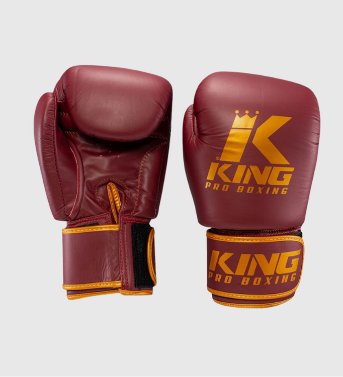 Gants de boxe King Pro Boxing BGVL3 - Rouge bordeaux/doré