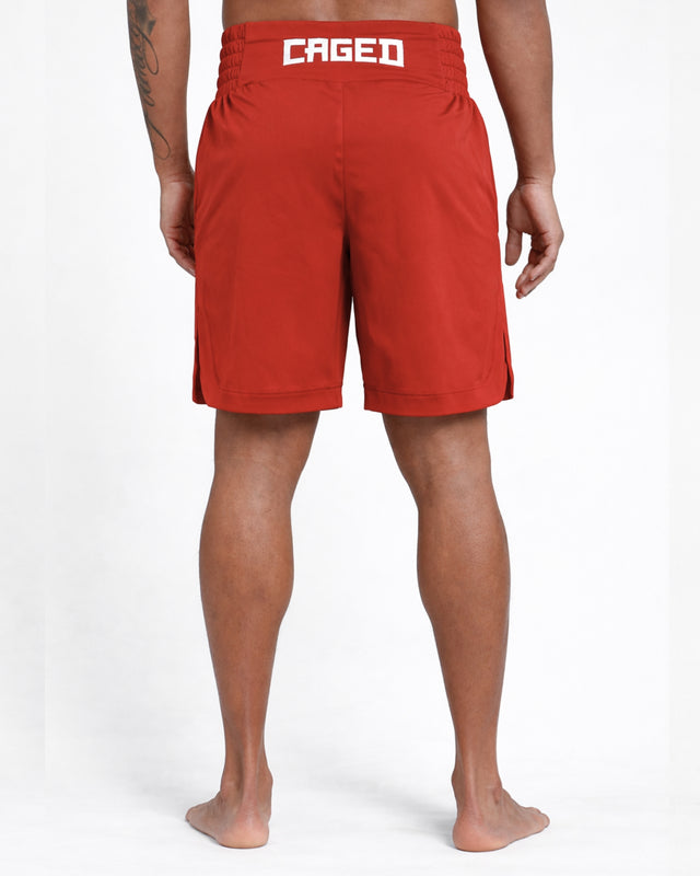 Caged Boxing Shorts Classic - Red