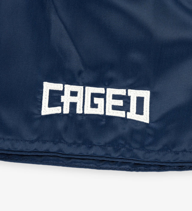 Caged Muay Thai Shorts Classic - Navy Blauw/Wit vrouw