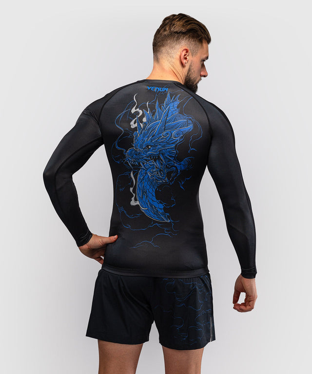 Rashguard Venum Thunder Dragon Manga Larga – Negro/Azul Real