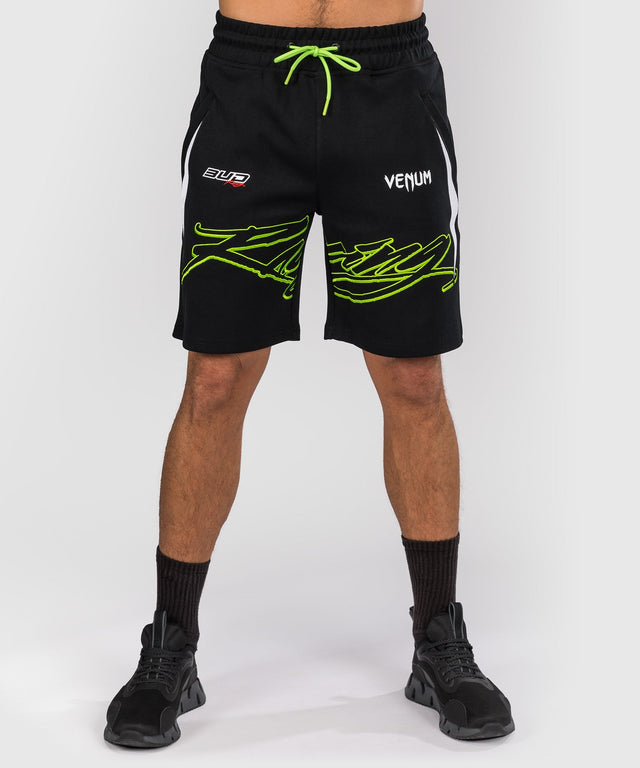 Pantalones de Venum x Bud Racing – Negro/Blanco/Verde lima