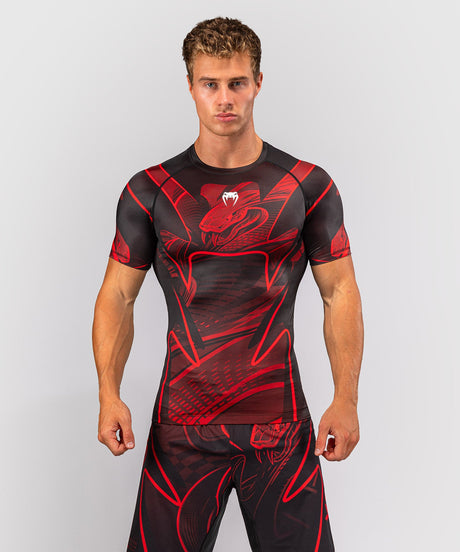 Venum Rashguard Crimson Viper 2.0 Korte Mouwen – Sort/Rød