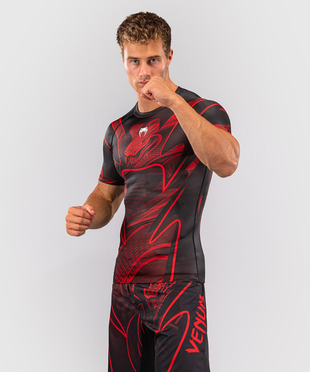 Venum Rashguard Crimson Viper 2.0 Korte Mouwen - Zwart/Rood