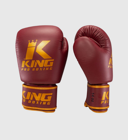 Gants de boxe King Pro Boxing BGVL3 - Rouge bordeaux/doré