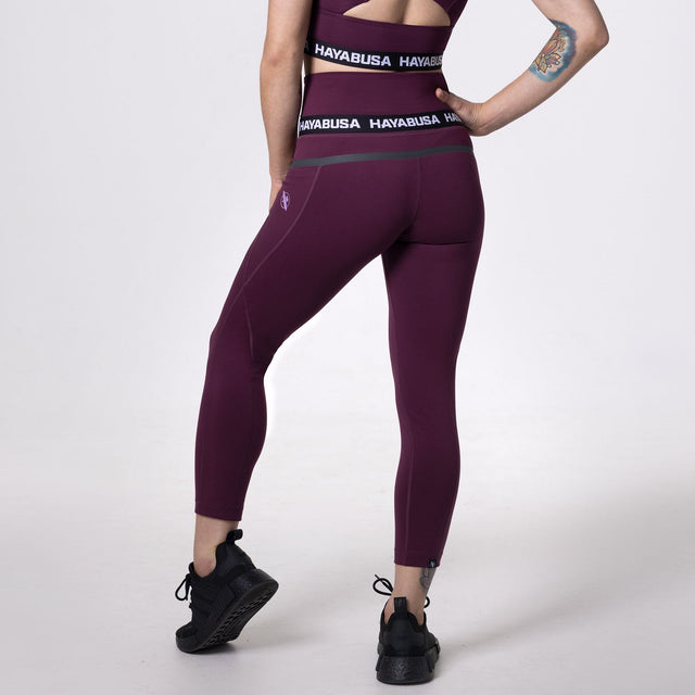 Hayabusa Leggings High Rise 3/4 Damen – Wein