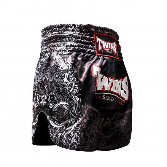 Short Muay Thai Twins TTBL Rangda - Noir/Gris