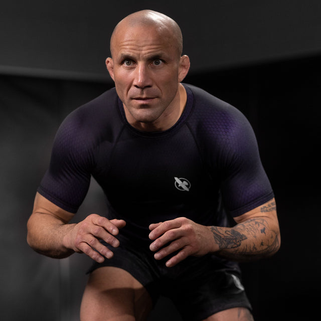 Rashguard Hayabusa Fusion Manches Courtes – Noir/Violet