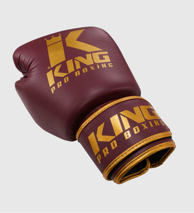 Gants de boxe King Pro Boxing BGVL3 - Rouge bordeaux/doré