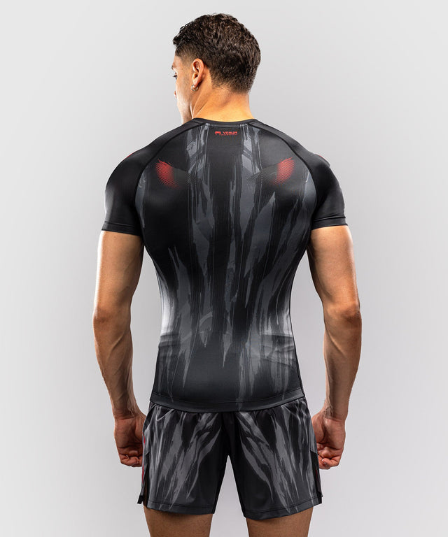 Venum Demon Rashguard Kurzarm – Schwarz/Grau