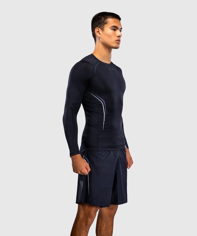 Rashguard Venum G-Core Manches Longues – Bleu Marine/Blanc
