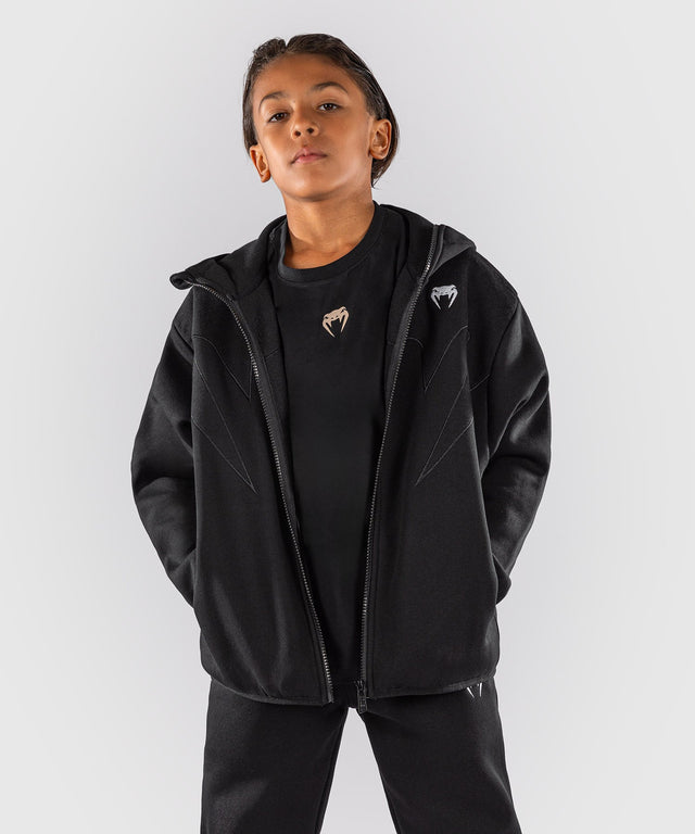 Chaqueta de entrenamiento Venum Attack Fleece & Weave Niños – Negro