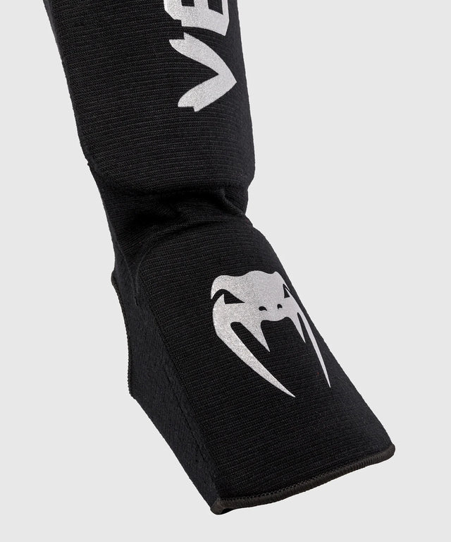 Venum Kickboxing Shin Guards Contact - Black/Silver