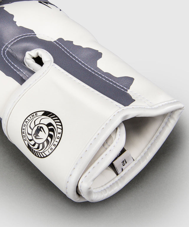 Guantes de boxeo Venum Elite – Blanco/Gris jaspeado