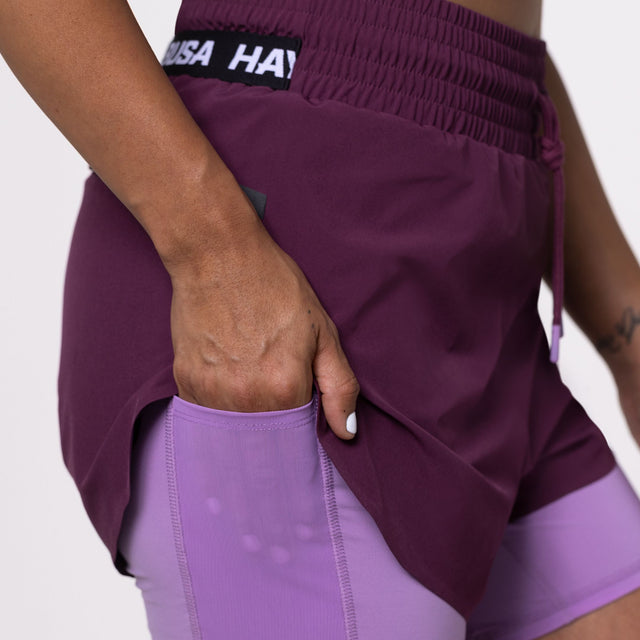 Pantaloncini da allenamento Hayabusa da donna – Vino