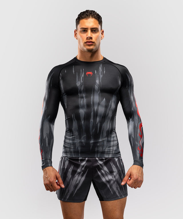 Venum Rashguard Demon Lange Mouwen - Zwart/Grijs