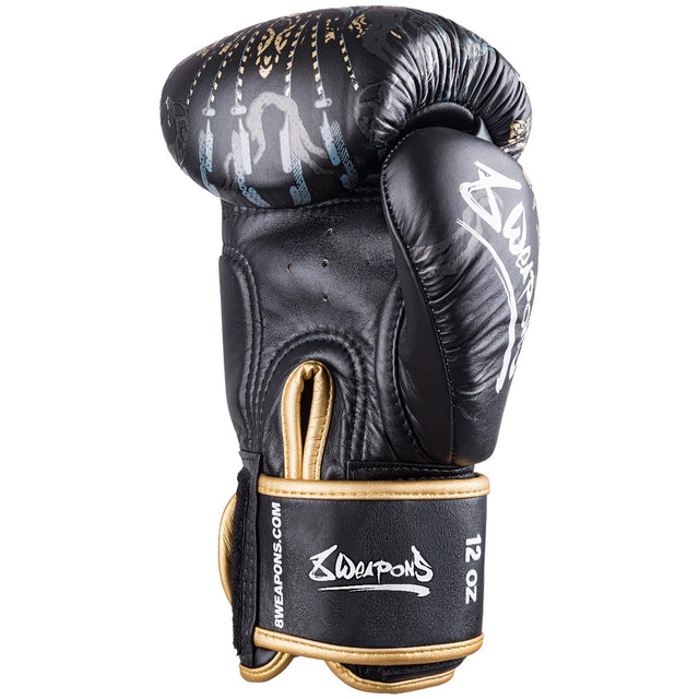 8 WEAPONS Boxhandschuhe Three Elephants 2.0 – Schwarz/Gold