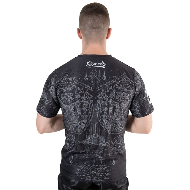 8 WEAPONS T-shirt Hanuman Yant – Noir/Gris