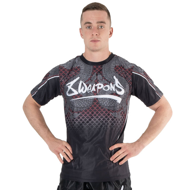 8 WEAPONS T-Shirt Functioneel Naga Yant - Zwart/Rood