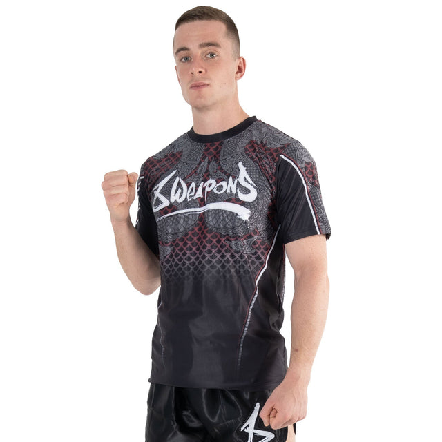 8 WEAPONS T-Shirt Functioneel Naga Yant - Zwart/Rood