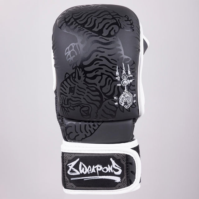8 WEAPONS MMA gloves Sak Yant Big Tiger – Black