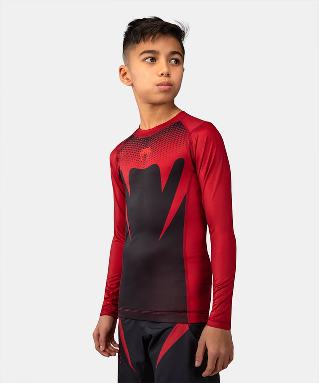 Rashguard Venum Attack Manga Larga Niños - Negro/Rojo