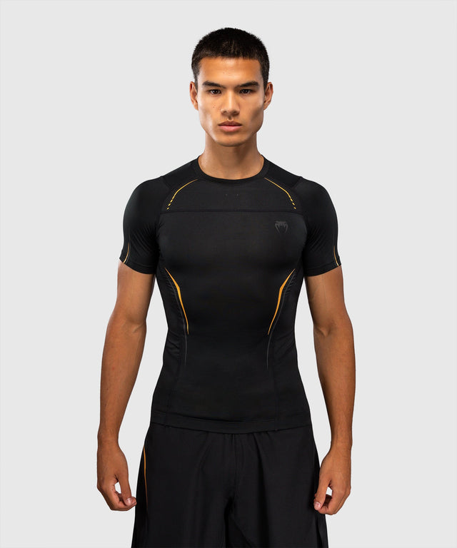 Rashguard Venum G-Core Manches Courtes – Noir/Or