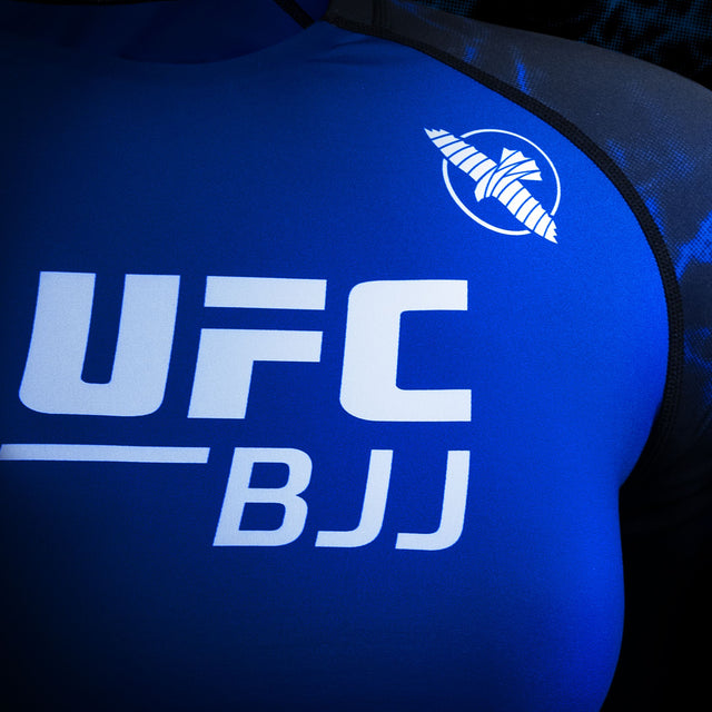 Hayabusa x UFC BJJ Rashguard Kurzarm Damen – Schwarz/Blau
