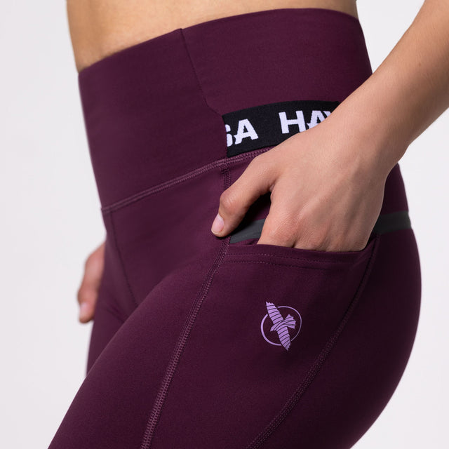 Hayabusa Leggings High Rise 3/4 Damen – Wein