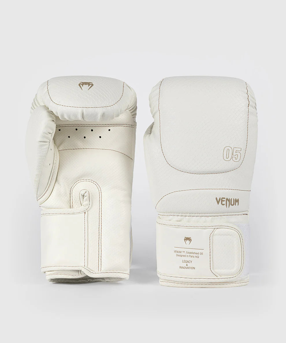 Guantes de boxeo Venum Impact Evo Scales – Blanco marfil
