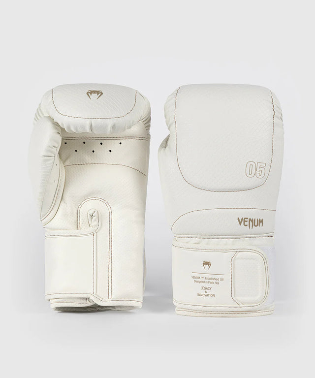 Guantes de boxeo Venum Impact Evo Scales – Blanco marfil