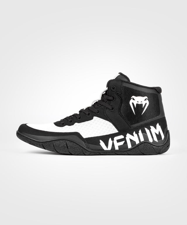 Venum Ringerschuhe Elite – Schwarz/Weiß