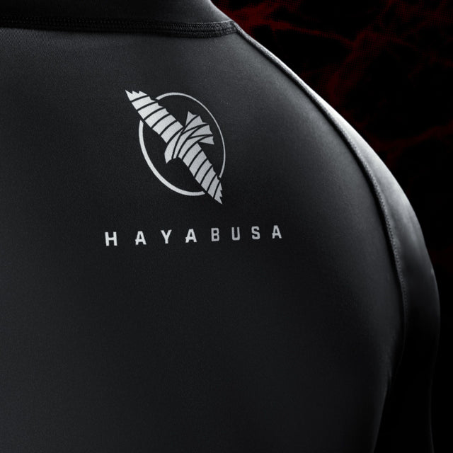 Rashguard Hayabusa x UFC BJJ Maniche Corte Donna – Nero/Rosso