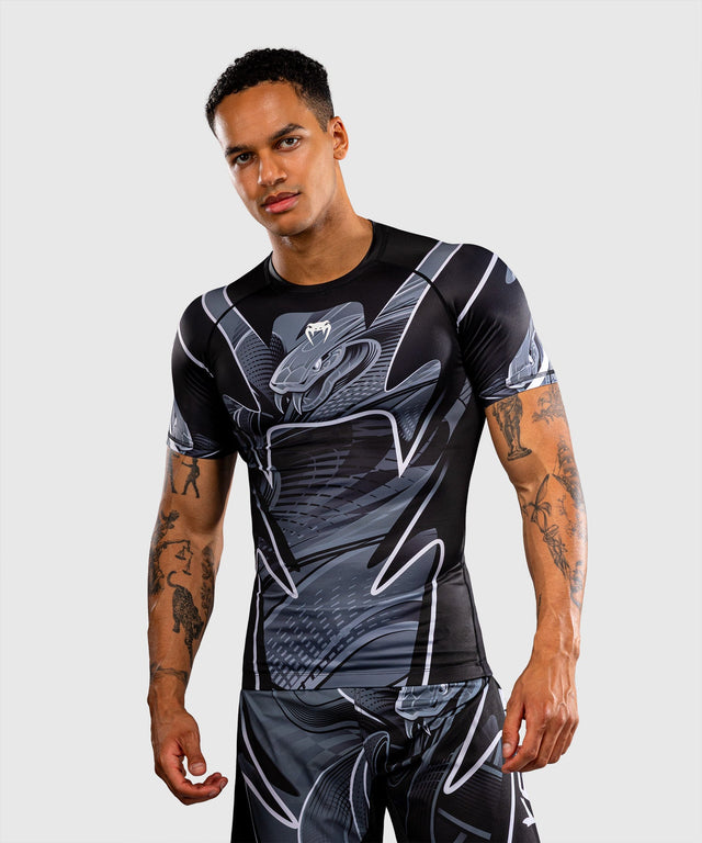 Venum Rashguard Crimson Viper 2.0 Korte Mouwen - Zwart/Grijs