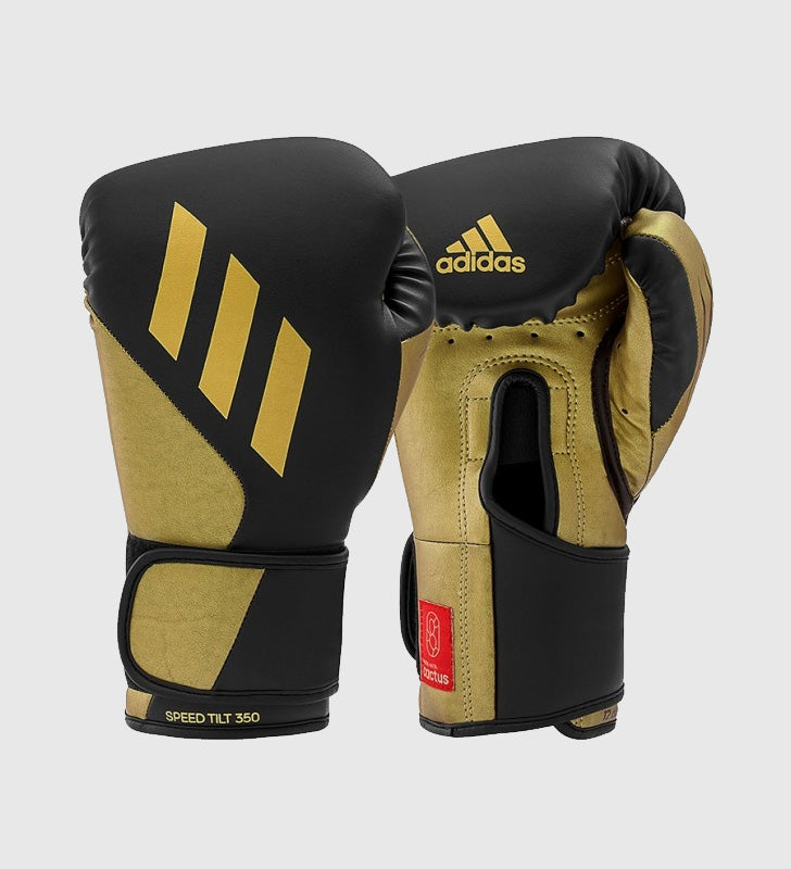 Gants de boxe Adidas Speed TILT 350V Pro - Noir/Doré