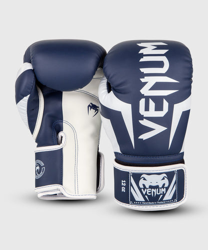 Gants de boxe Venum Elite - Bleu marine/blanc