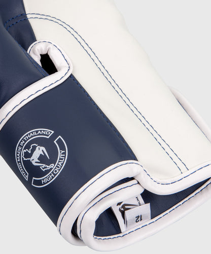 Gants de boxe Venum Elite - Bleu marine/blanc