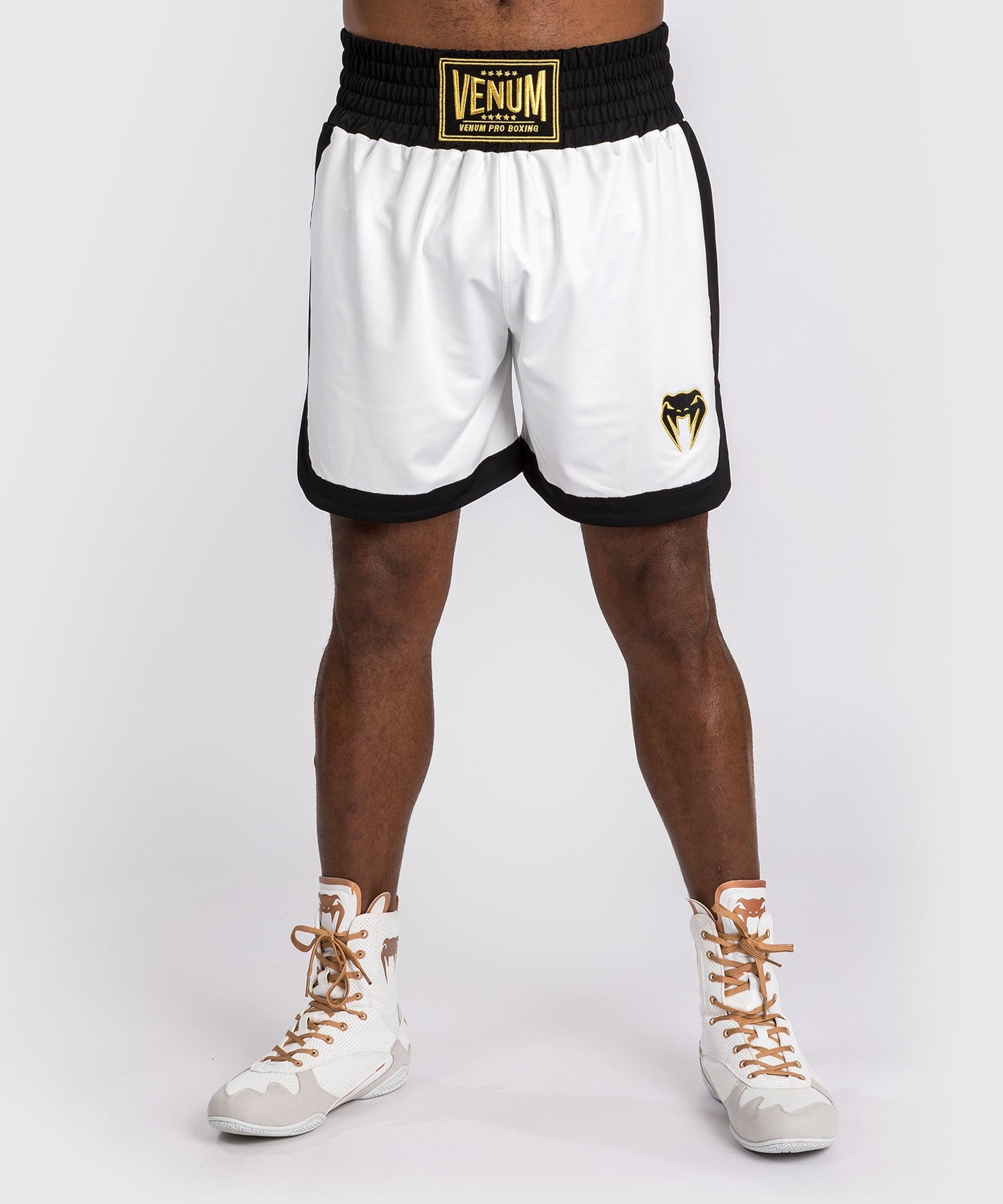 Shorts de boxe Venum Classic - Blanc/Noir