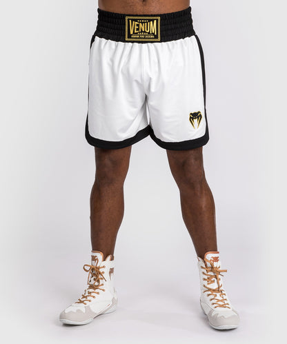 Shorts de boxe Venum Classic - Blanc/Noir