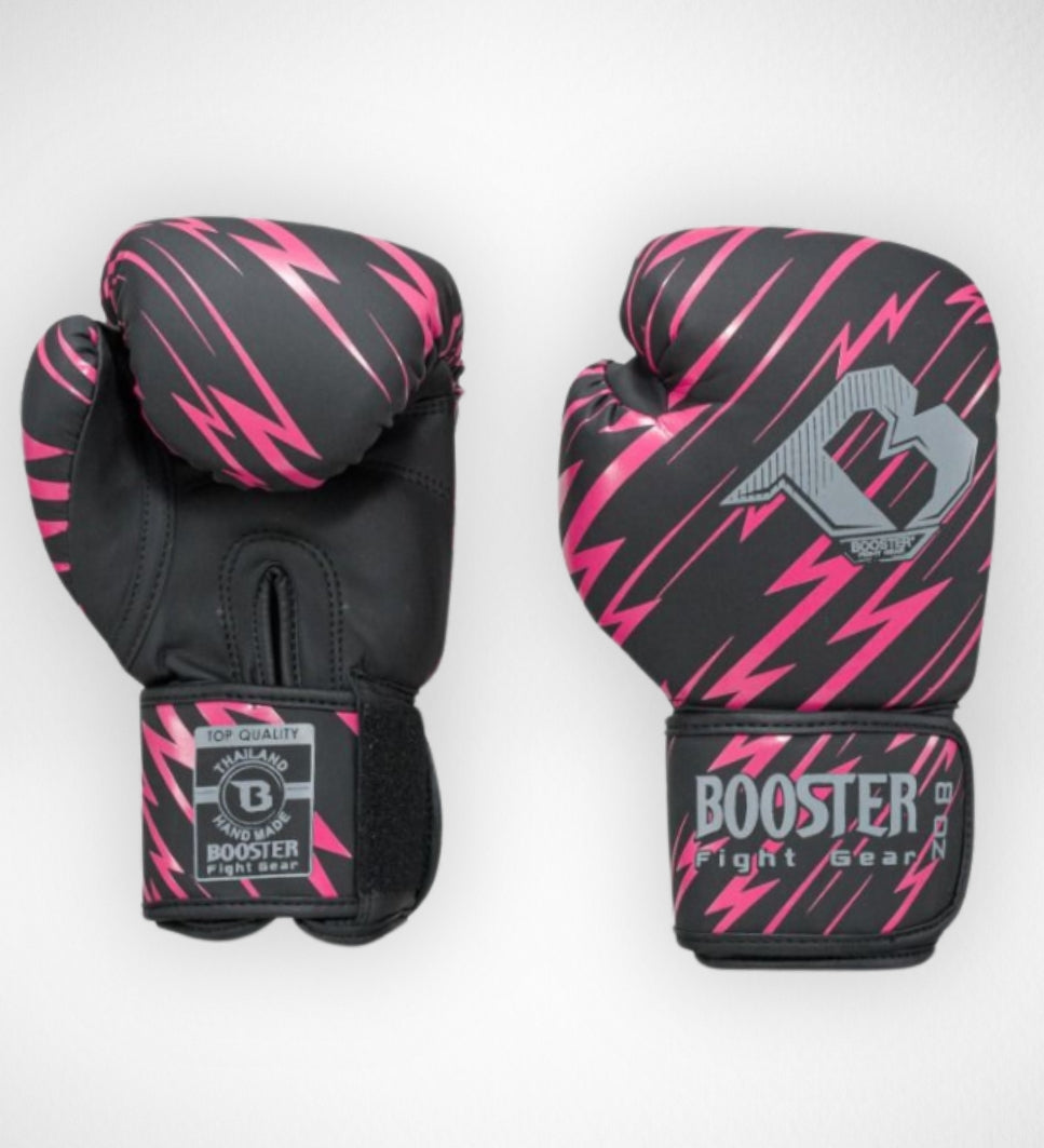 Booster Boxhandschuhe Combat Kinder – Schwarz/Rosa