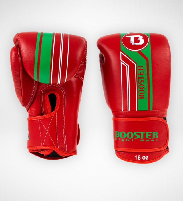 Guantoni da boxe Booster V9 'Morocco' – Rosso/Verde