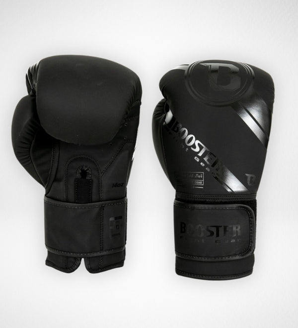 Gants de boxe Booster Premium Striker – Noir/Noir