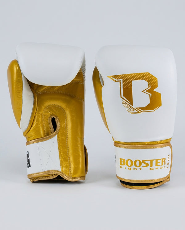 Booster Boxing Gloves Rapid Strike - White/Gold