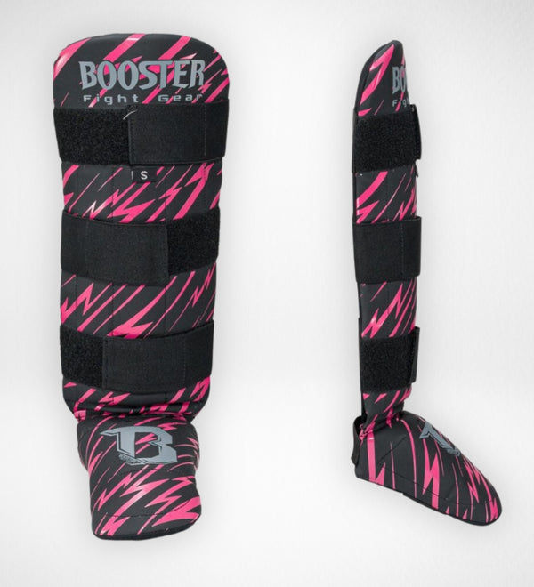 Booster Kickboks Scheenbeschermers Combat Kinderen - Zwart/Roze