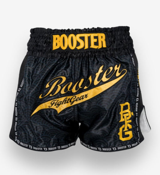 Short de Muay-Thaï Booster Slugger Wave - Noir/Doré