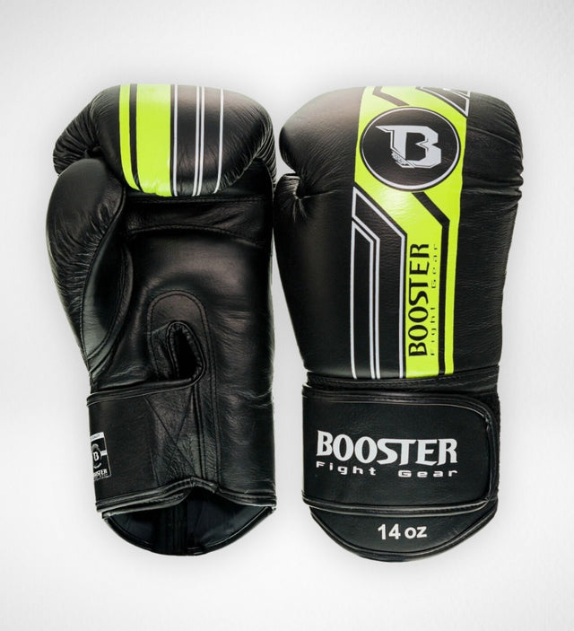 Guantes de boxeo Booster V9 – Negro/Amarillo
