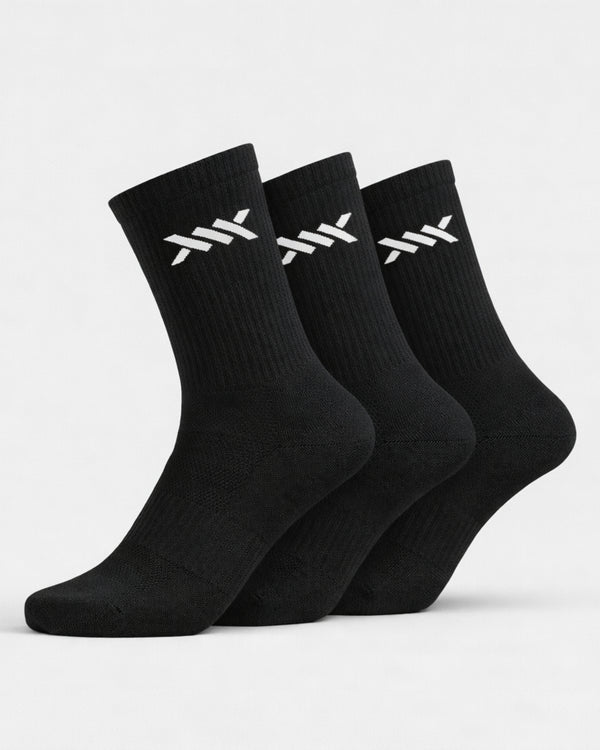Calze Caged Crew – Nero – Confezione da 3