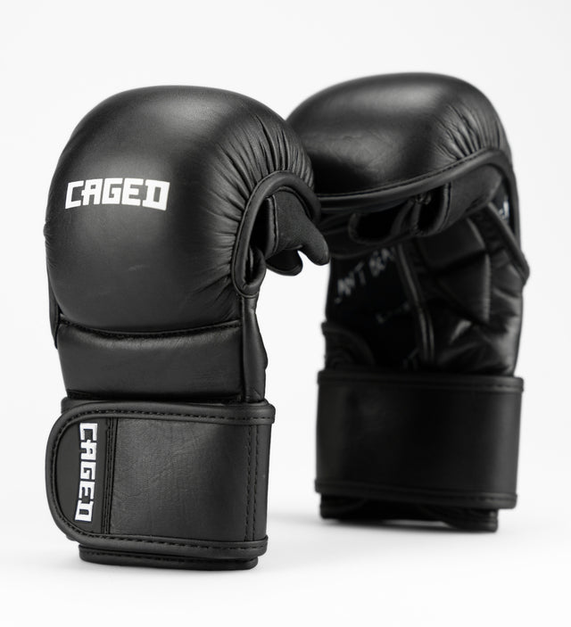 Caged MMA-Sparringshandschuhe 'X Series' – Schwarz/Weiß